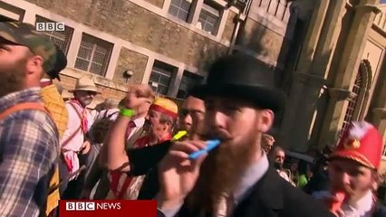 Brighton hosts beard and moustache contest - BBC News