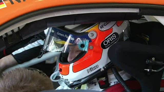 Formula 1 pilot Nico Hülkenberg drives the 911 GT3 R Hybrid around the Nordschleife