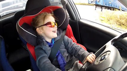 3 year old driving a Mitsubishi Lancer Evo 6 with 320hp MUST SEE!