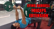 Vücut Geliştirme Hareketleri - Lyıng Barbell Triceps Extension