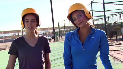 Swim Daily, Hannah Davis and Emily DiDonato at the Batting Cages