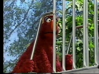 Sesame Street Telly Is Afraid to Go Down the Slide