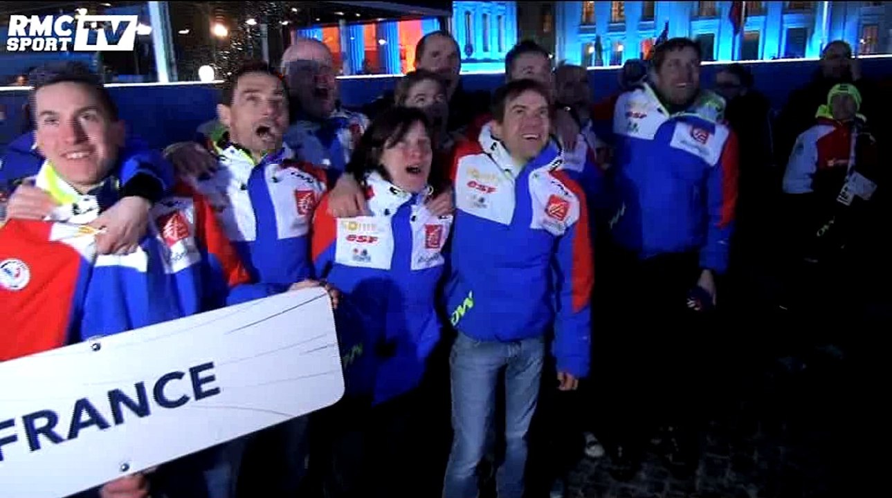 Biathlon : La remise des médailles de Martin Fourcade et Marie Dorin-Habert