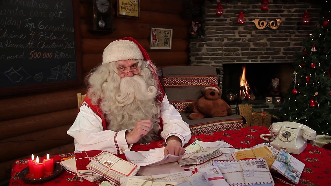 Message du Père Noël de la Laponie, Finlande, Rovaniemi - Papa Noël
