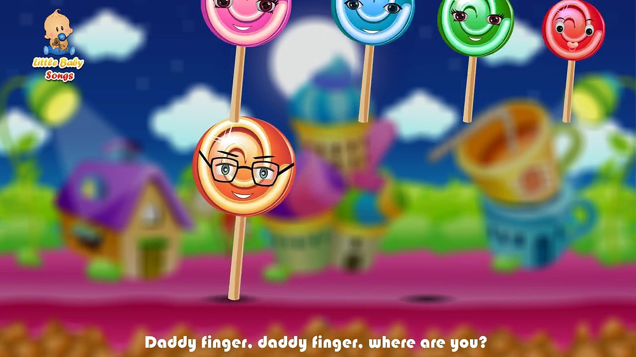 Candy Finger Family Song - Daddy Finger Family Nursery Rhymes For Kids with Lyrics and Mor