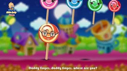Candy Finger Family Song - Daddy Finger Family Nursery Rhymes For Kids with Lyrics and Mor