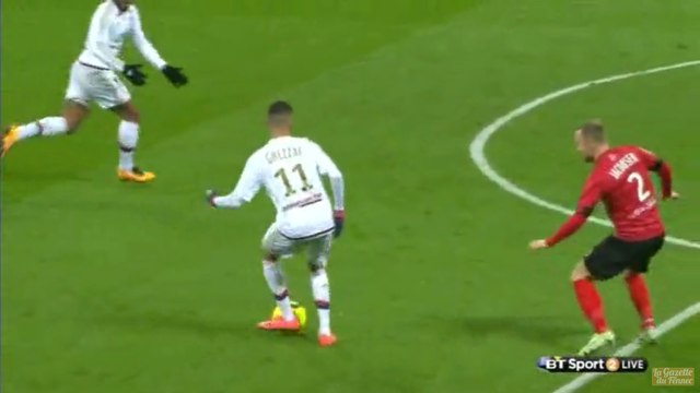 Troisième passe décisive de Ghezzal contre Guingamp