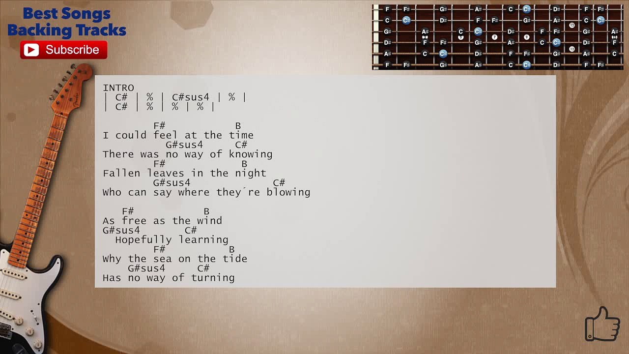 More Than This - Roxy Music Guitar Backing Track with scale, chords and lyrics