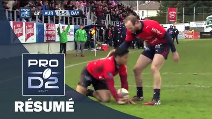 PRO D2 - Résumé Aurillac-Bayonne: 23-10 - J21 - Saison 2015/2016