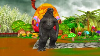 Godzilla Cartoon Singing Finger Family ABC Songs And More Children Nursery Rhymes Collecti