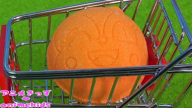 アンパンマン おもちゃ アニメ びっくらたまご お風呂 入るよ♫ 入浴剤 animekids アニメきっず animation Anpanman Toy Bath 호빵맨