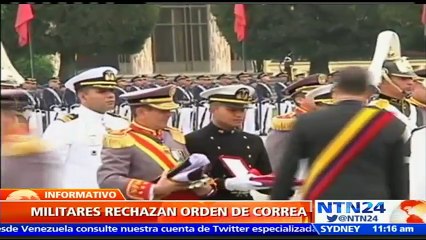 Gobierno ecuatoriano solicita los nombres de los militares que abandonaron la ceremonia de posesión de la nueva Cúpula Militar