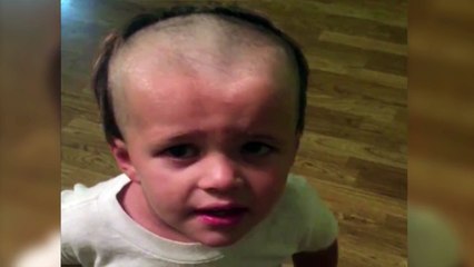 Little Boy Shaves his Own Head