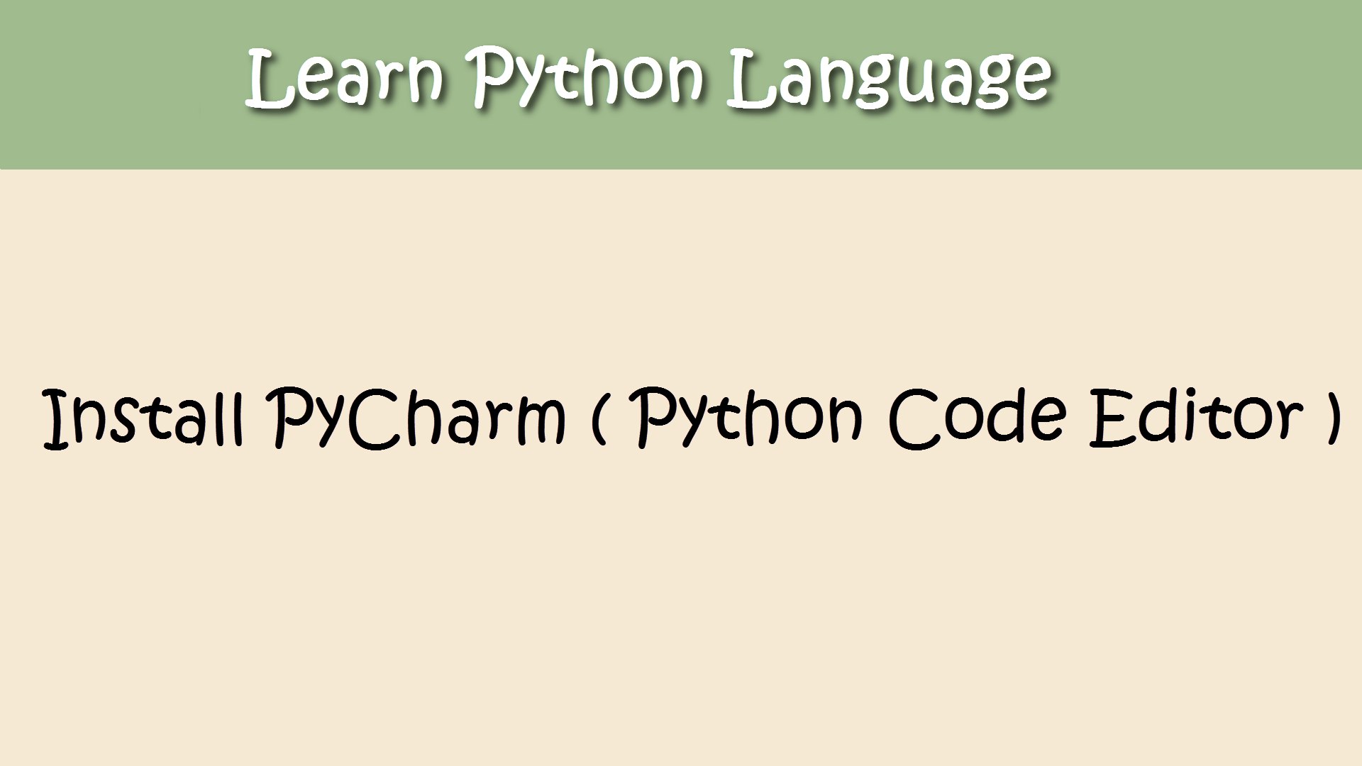 Python Tutorial Chapter 6 Install Pycharm On Windows Video Dailymotion