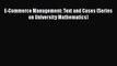 [PDF] E-Commerce Management: Text and Cases (Series on University Mathematics) [Download] Online