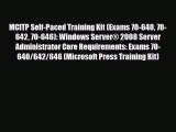 [PDF] MCITP Self-Paced Training Kit (Exams 70-640 70-642 70-646): Windows Server® 2008 Server