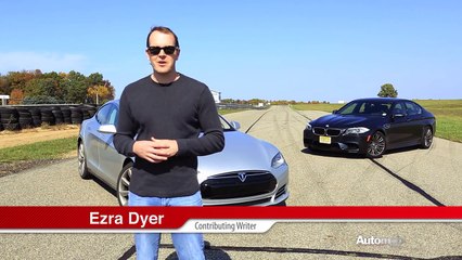 Tesla Model S vs BMW M5 Drag Race.