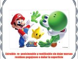 Jomoval Roommates  - Adhesivo reposicionable para pared diseño de Super Mario Galaxy 2 y Yoshi