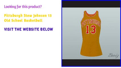 Pittsburgh Stew Johnson 13 Old School Basketball