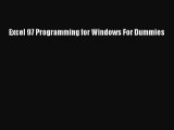 [Download] Excel 97 Programming for Windows For Dummies [Download] Online