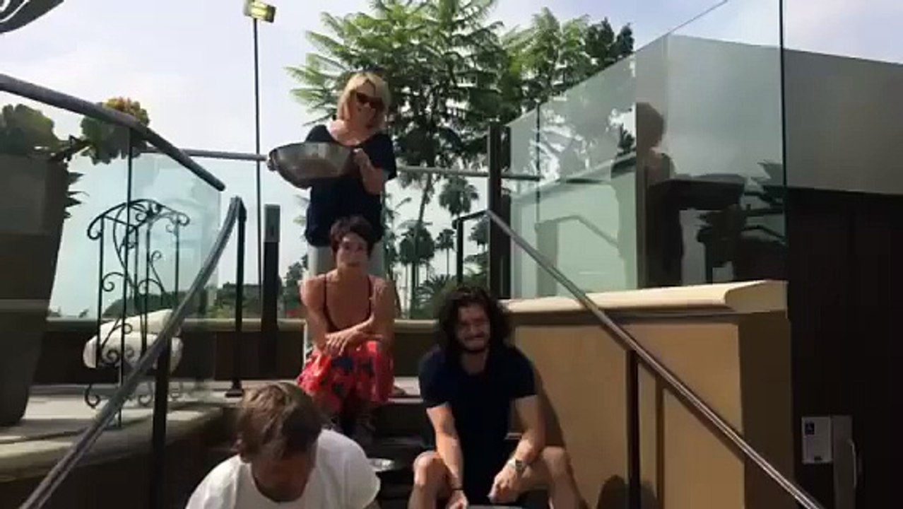 Lena Headey, Kit Harington & Nikolaj Coster Ice Bucket Challenge