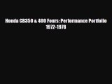 [PDF] Honda CB350 & 400 Fours: Performance Portfolio 1972-1978 Download Full Ebook