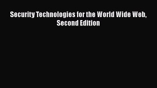 PDF Security Technologies for the World Wide Web Second Edition Ebook