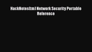 PDF HackNotes(tm) Network Security Portable Reference Read Online