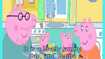 Learning english with Peppa Pig Cartoon - Hiccups with subtitle
