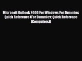 Download Microsoft Outlook 2000 For Windows For Dummies Quick Reference (For Dummies: Quick