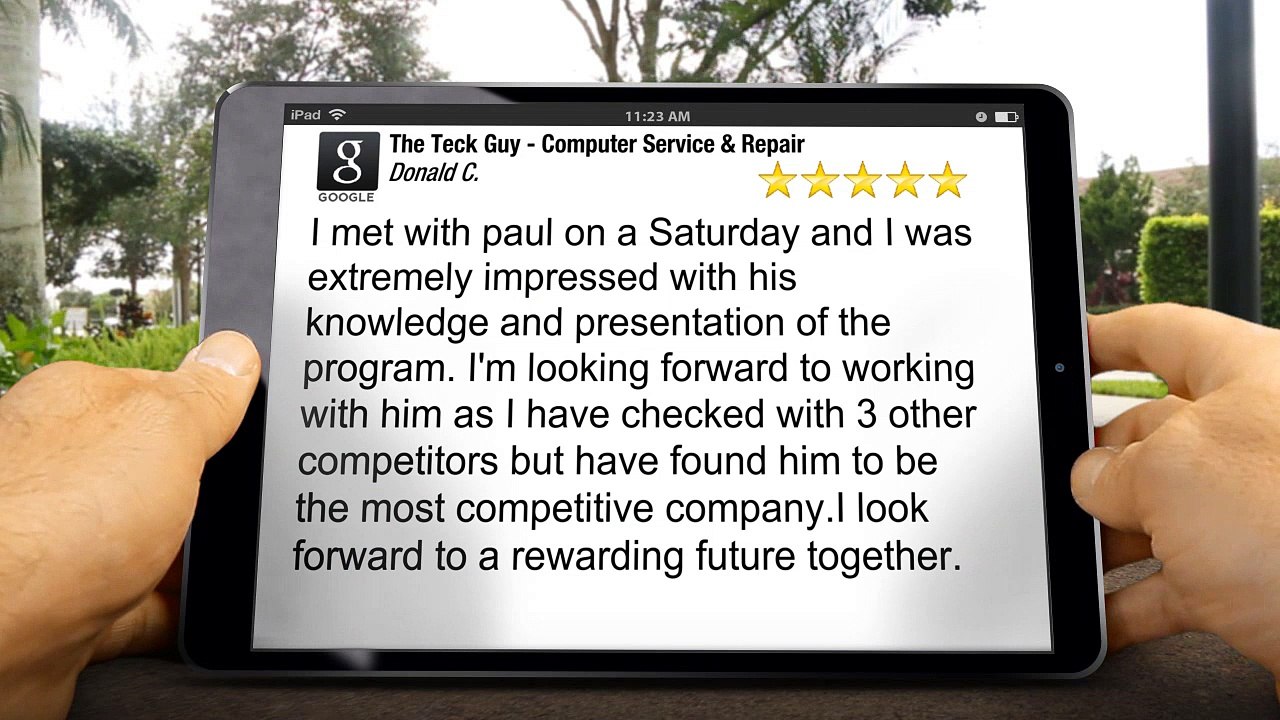 The Teck Guy - Computer Service & Repair MelvindaleIncredible5 Star Review by Donald C.