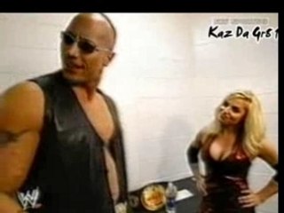 The Rock Talks To Trish & Jeff Backstage