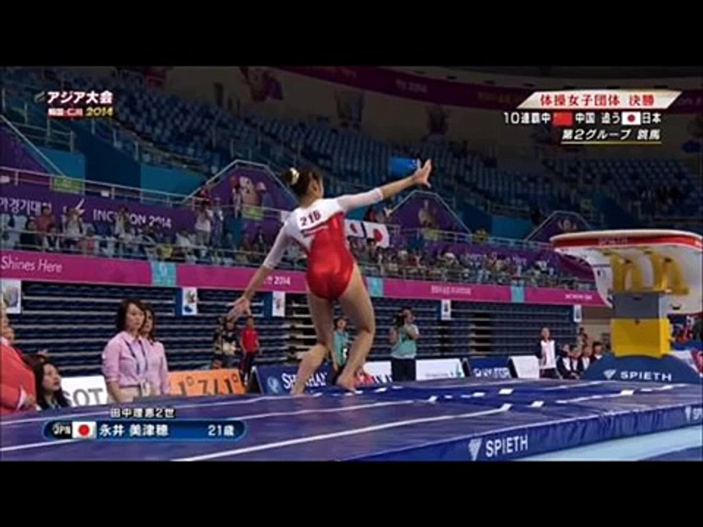 女子体操 永井美津穂 お尻丸出しに見える放送事故 Video Dailymotion