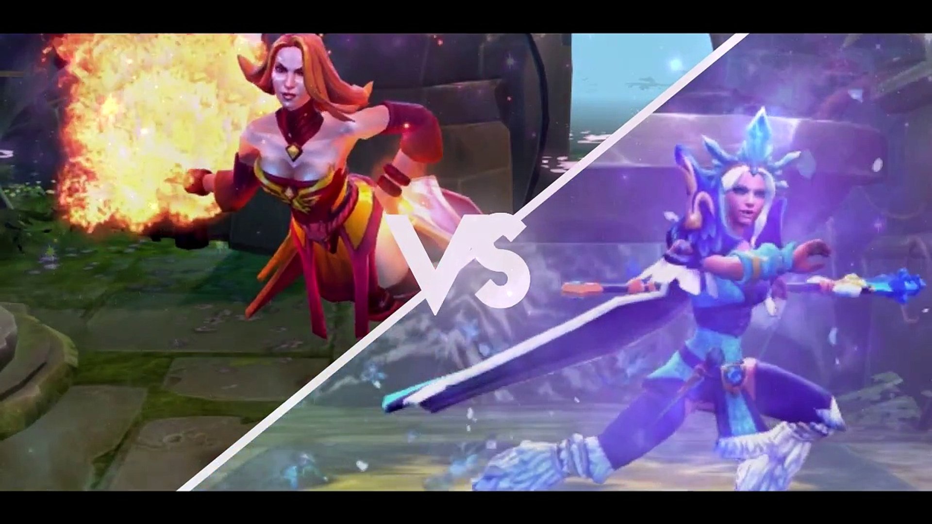 ⁣Эпическая Рэп Битва в Dota 2   Lina Vs CM (Crystal maiden)