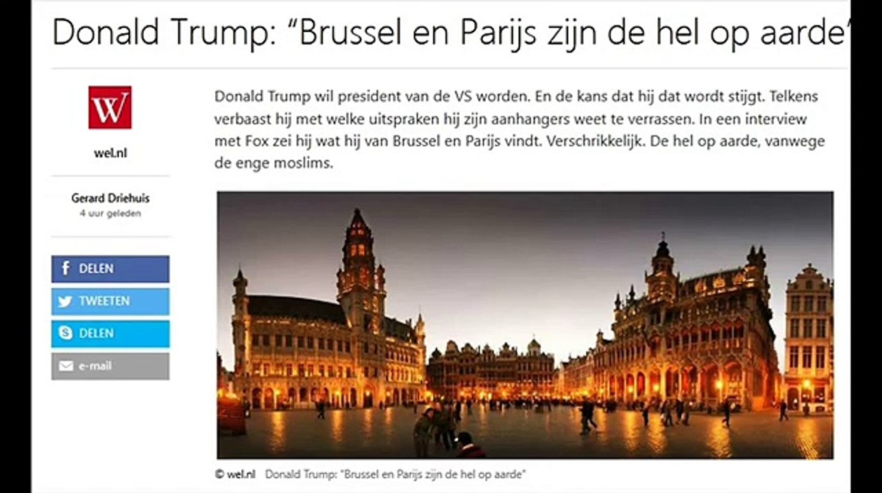 Donald Trump Brussel en Parijs