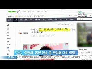 [Y-STAR] Lee Youngha fractured his leg while practicing a musical (이영하, 뮤지컬 연습중 추락해 다리 골절)