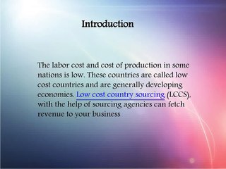 Advantages of Procuring from a Low Cost Country