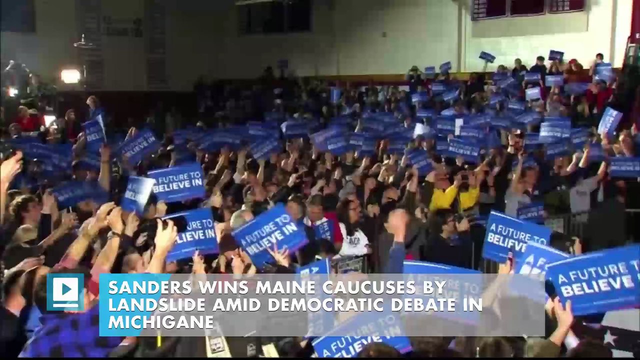 Sanders wins Maine caucuses by landslide amid Democratic debate in Michigane