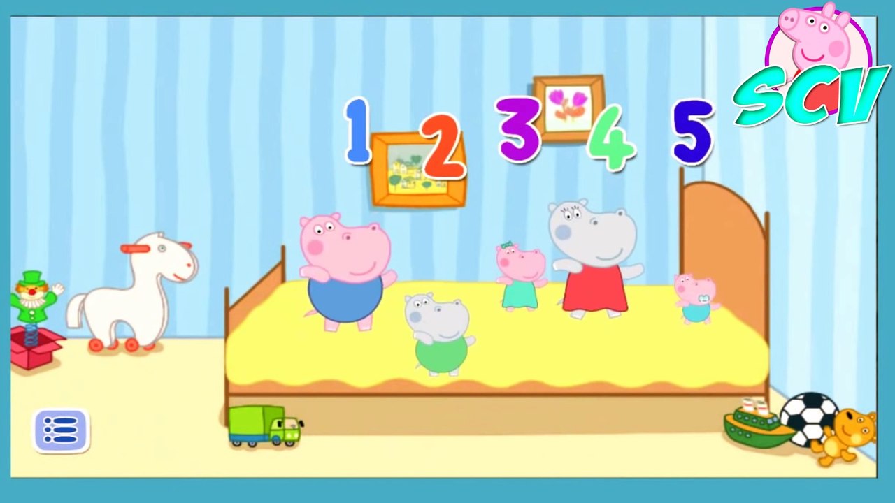 Family Hippo Peppa   Jumping On The Bed Nursery Rhymes