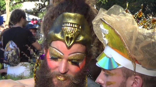 Sydney Mardi Gras Part 1 of 2 Scenes before the parade, Hyde Park, 5 Mar 2016
