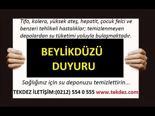 Beylikdüzü su deposu temizliği TEKDEZ