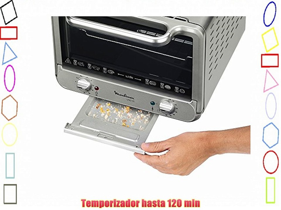 Moulinex Uno L Silver - Horno 1700 W grill de 900 W 20l de capacidad