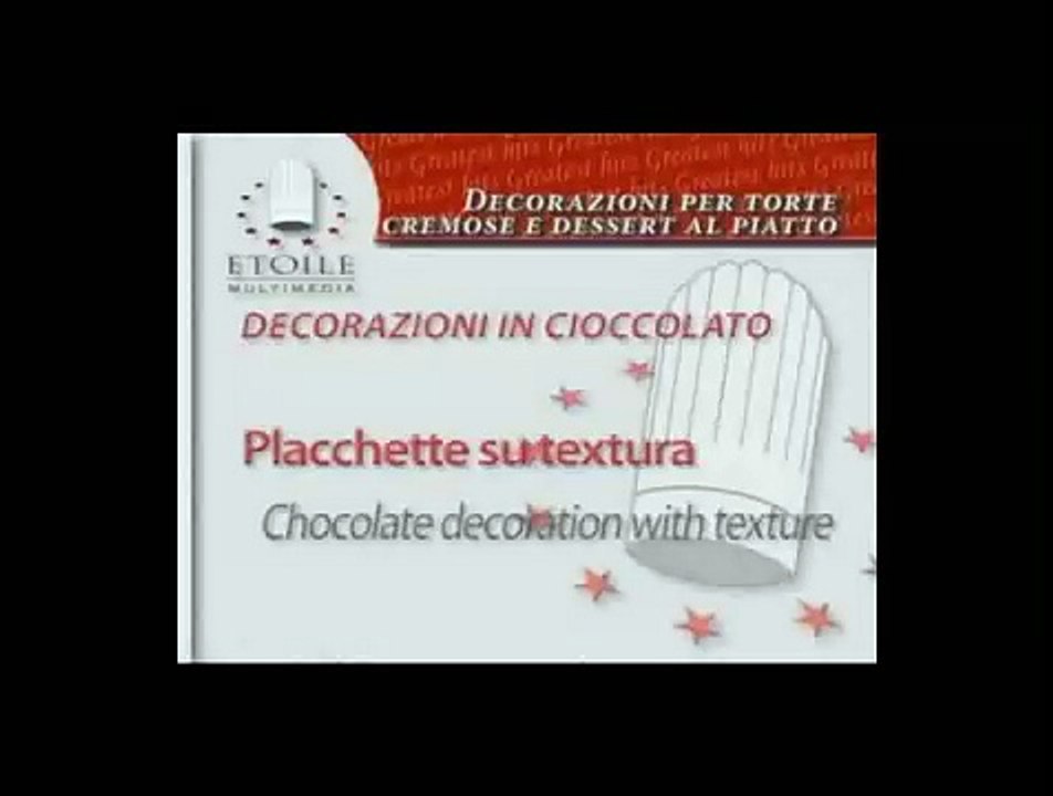 Decorazioni in Cioccolato - Placchette su textura CD9