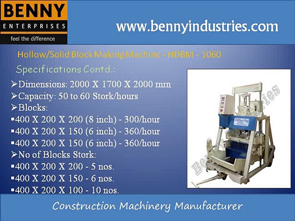 Concrete Hollow Solid Block Making Machine