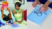 Anna vs Tiana Blindfold Drawing Challenge. Frozen vs Princess And The Frog. DisneyToysFan.