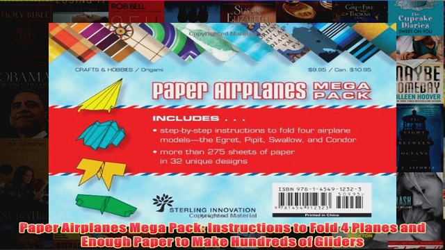 Download PDF Paper Airplanes Mega Pack Instructions to Fold 4 Planes and Enough Paper to Make Hundreds FULL FREE