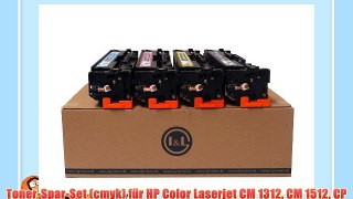 Toner-Spar-Set (cmyk) f?r HP Color Laserjet CM 1312 CM 1512 CP 1210 CP 1213 CP 1214 CP 1215