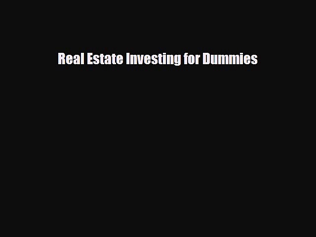 [PDF] Real Estate Investing for Dummies Download Online