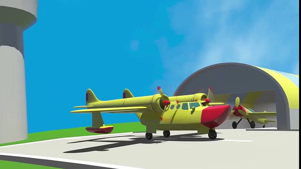 Dessin animé éducatif.Jeux d'assemblage. Français facile pour enfants. Aéroport en 3D - Numéro 6  Dessins Animés En Français