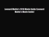 Read Leonard Maltin's 2010 Movie Guide (Leonard Maltin's Movie Guide) Ebook Free